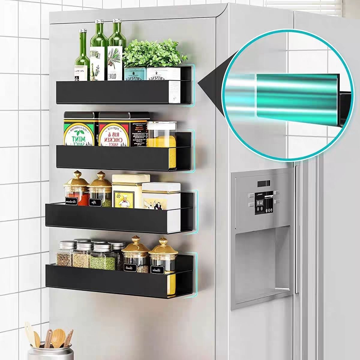 Magnetisch Opbergrek Set Van 2, Zonder Boren & Direct Verplaatsbaar