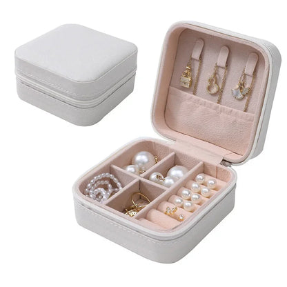 Compact Sieradendoosje voor Onderweg, PU-Leer & Slechts 100 Gram