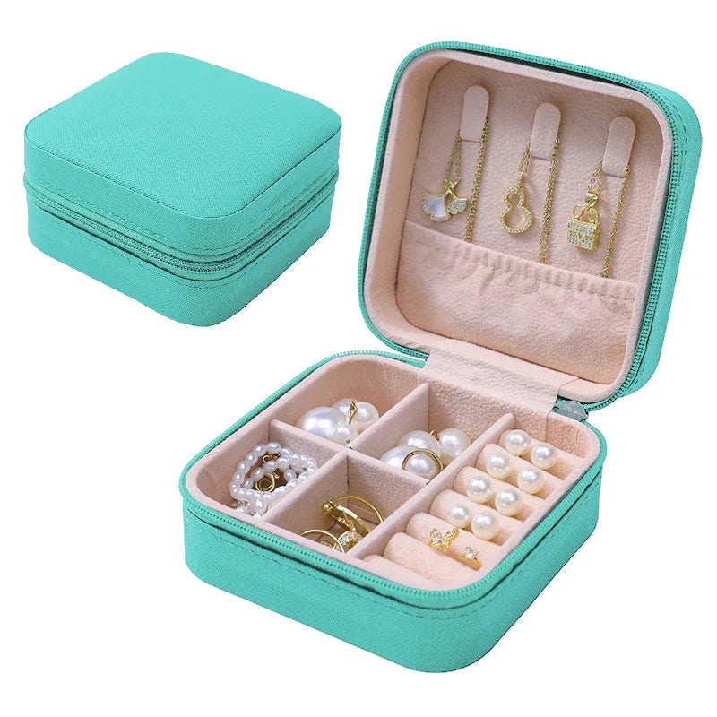 Compact Sieradendoosje voor Onderweg, PU-Leer & Slechts 100 Gram
