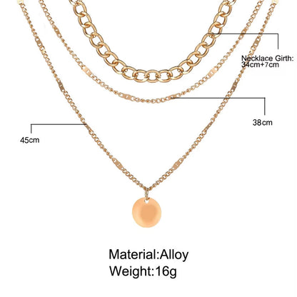 Stella Meerlaagse Bedelketting, Zirkonia Steentjes & Vintage Uitstraling