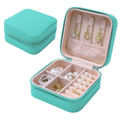 Compact Sieradendoosje voor Onderweg, PU-Leer & Slechts 100 Gram