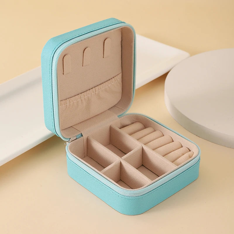 Compact Sieradendoosje voor Onderweg, PU-Leer & Slechts 100 Gram