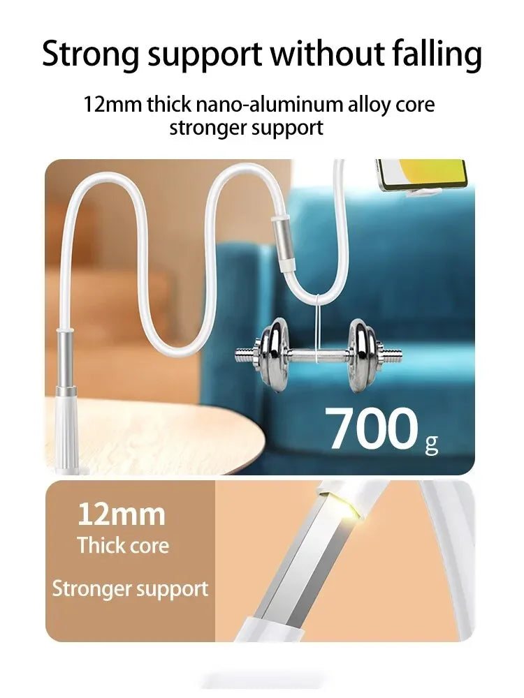 Verstelbare Telefoonstandaard Bureau En Bed, 360° Draaibaar & Handsfree