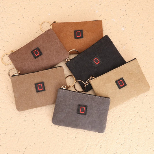 Nora Retro Canvas Portemonnee, Compact & Ruimte Voor Pasjes
