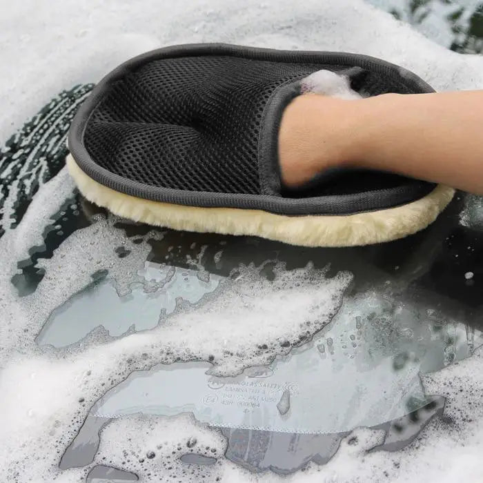 Dikke Pluche Autowashandschoen, Zacht Voor De Lak & Wast En Poetst