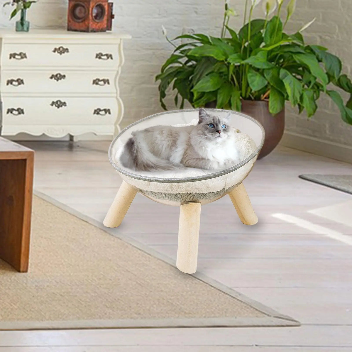 Ruimtecapsule Kattenmand, Veilige Schuilplek & Uitneembaar Kussen
