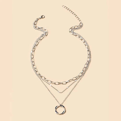 Stella Meerlaagse Bedelketting, Zirkonia Steentjes & Vintage Uitstraling