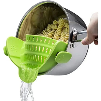 Verstelbaar Siliconen Clipvergiet, Past Op De Meeste Pannen & Bespaart Kastruimte