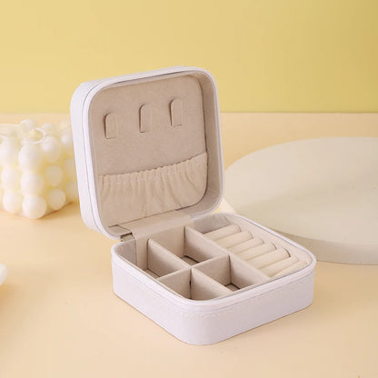 Compact Sieradendoosje voor Onderweg, PU-Leer & Slechts 100 Gram