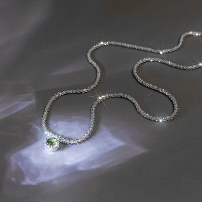 Sophie Korte Ketting met Steentje, Subtiele Fonkeling & Licht Draagcomfort
