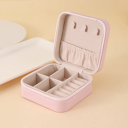 Compact Sieradendoosje voor Onderweg, PU-Leer & Slechts 100 Gram