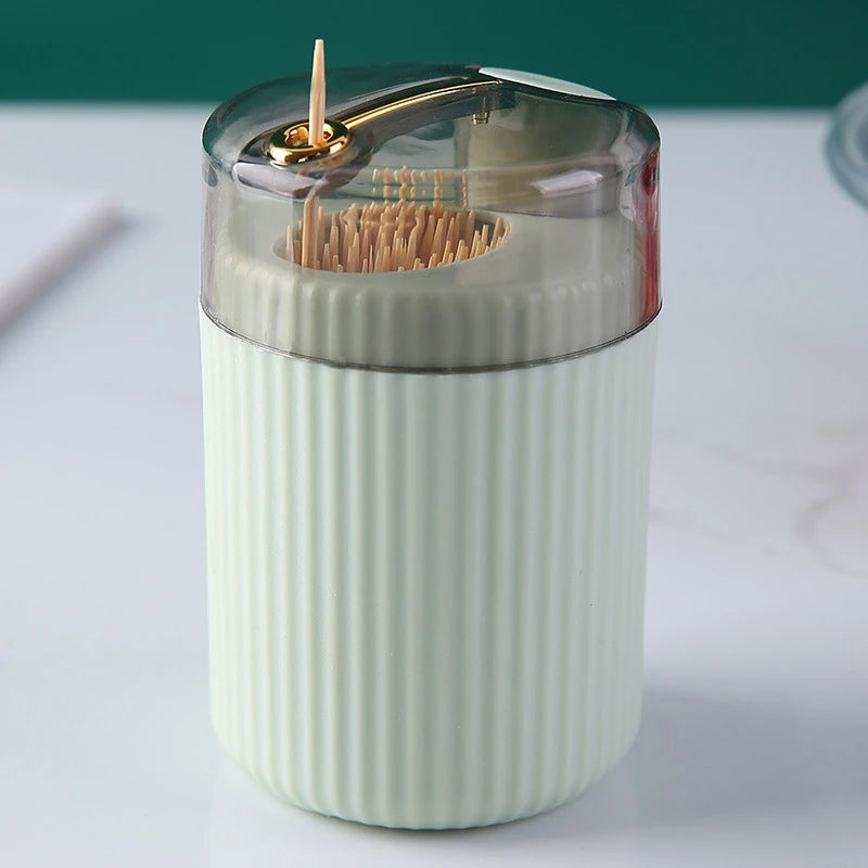 Automatische Tandenstokerhouder met Drukknop, Hygiënisch & Makkelijk Bijvullen