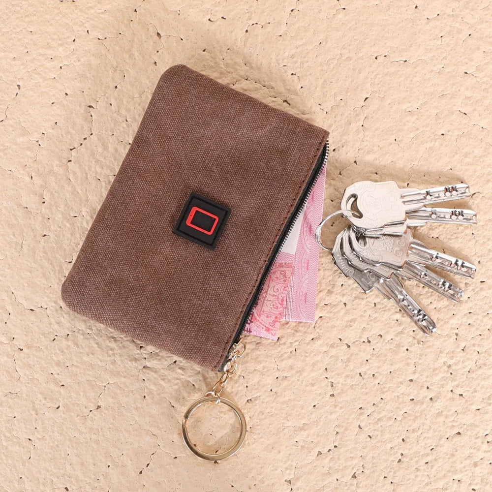 Nora Retro Canvas Portemonnee, Compact & Ruimte Voor Pasjes