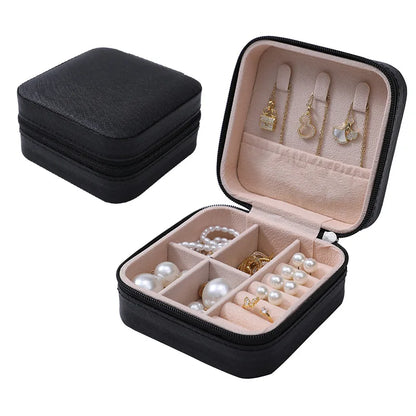 Compact Sieradendoosje voor Onderweg, PU-Leer & Slechts 100 Gram