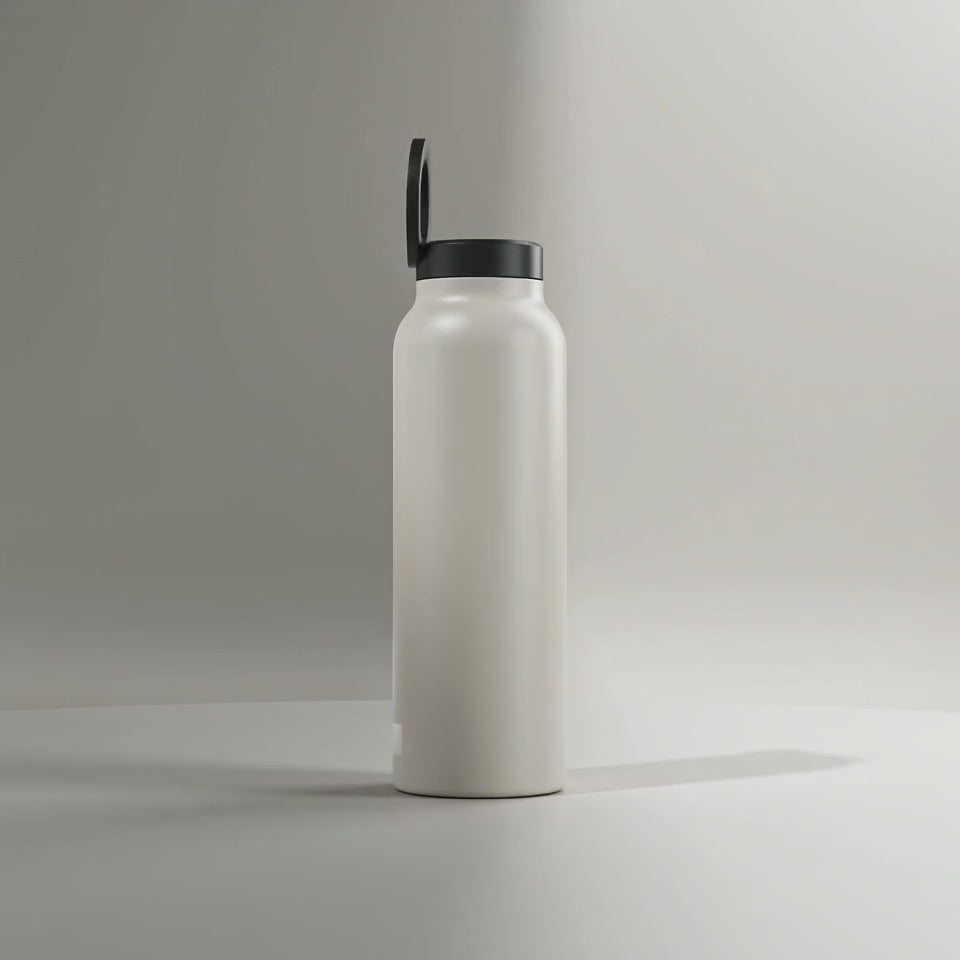 Galero drinkfles met magnetische telefoonhouder, draaiend in beeld